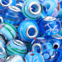 blue glass beads from Murano