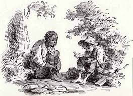 Huckleberry Finn and Jim illustration