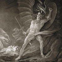 Illustration of Satan from Paradise Lost