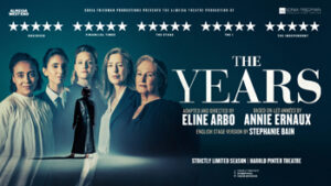 Poster for theatre production of The Years featuring the five actresses